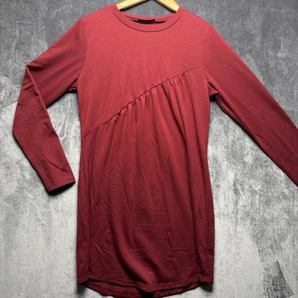 PRETTYGARDEN Dresses & Skirts - PRETTYGARDEN T-Shirt Dress Womens S Red Relaxed Stretch Jersey Long Sleeve